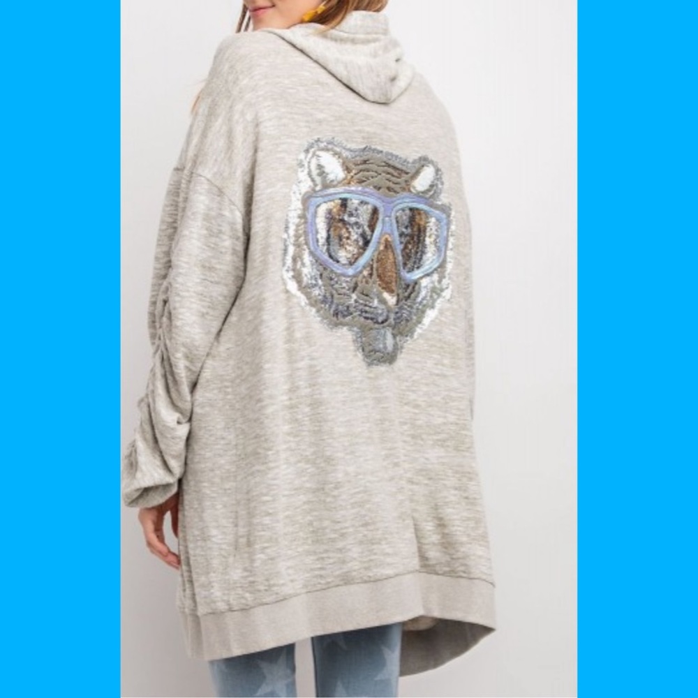 🧨CLEARANCE🧨 Embroidered Fun Tiger Hoodie